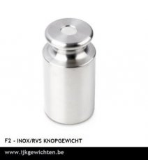 F2 - POIDS INDIVIDUEL FORME BOUTON - INOX + cert.