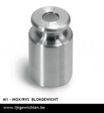 M1 - POIDS INDIVIDUEL FORME BOUTON - INOX + cert.